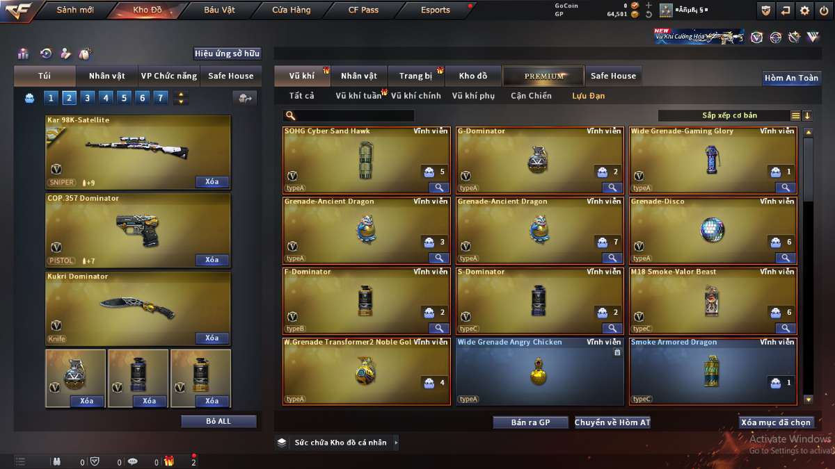 shop acc cf uy tin gia re